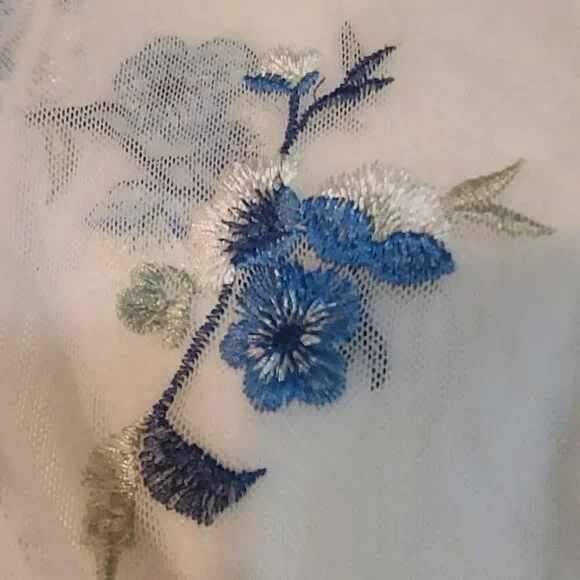 Kimcine Sheer Embroidered Top - Picture 3 of 5